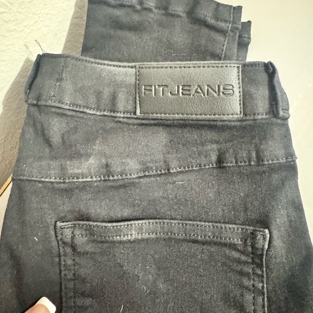 FitJeans 360 High Waisted - Black Denim Pants - Picture 5 of 7